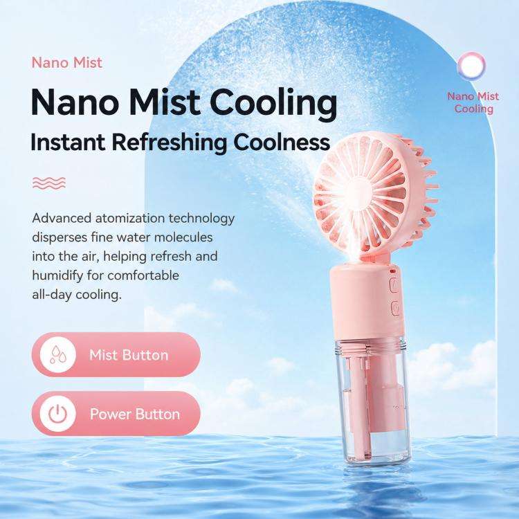 Handheld Misting Fan with Neck Strap 180 Degree Foldable Portable Water Spray Fan Type-C Recharge...