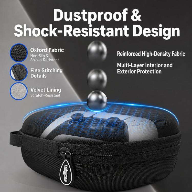 EVERGENESIS Pro 2 Universal Game Controller Storage Case Hard-Shell EVA Accessory Bag