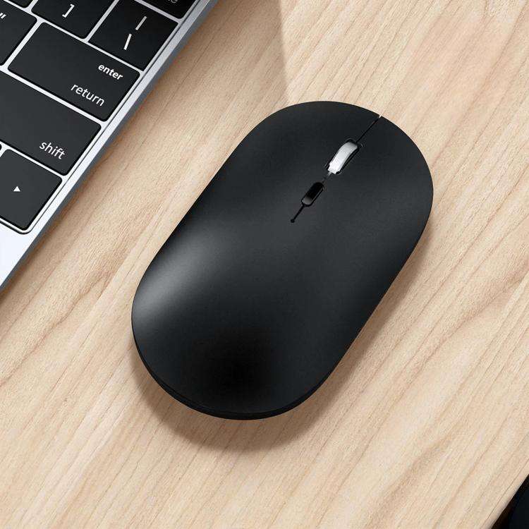Dual Mode Wireless Bluetooth Mouse Type-C Rechargeable Slim Silent Mouse with 3D Alloy Scroll Whe...