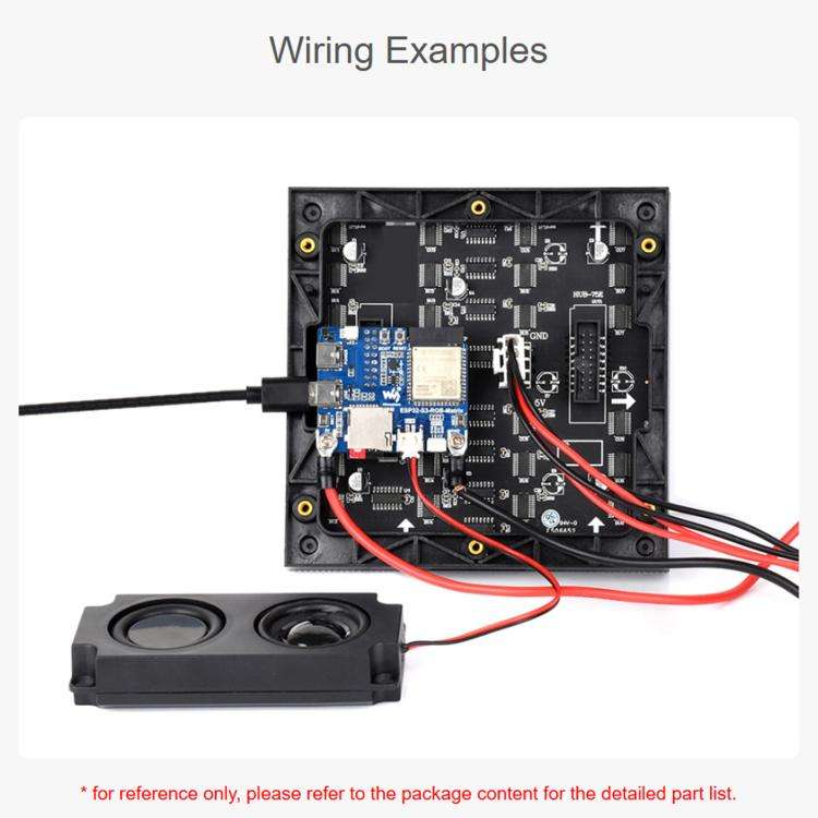 Waveshare ESP32-S3 RGB Matrix Driver Board Onboard Dual Microphones Array, Supports 2.4 GHz Wi-Fi...