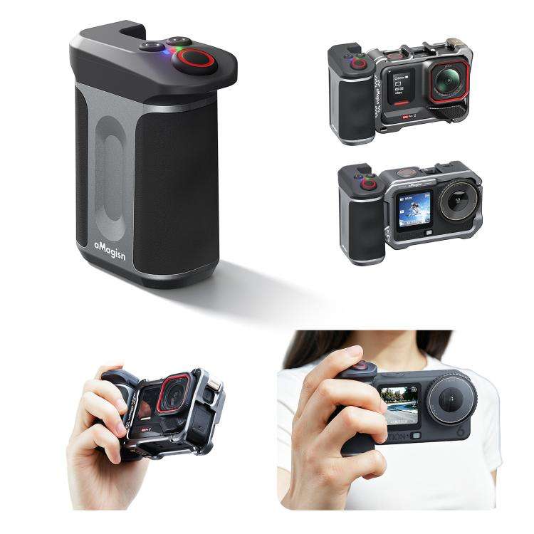 aMagisn Bluetooth Xplorer Grip Kit, For Insta360 Ace Pro 2 / Ace Pro / X5, For Insta360 GO Ultra