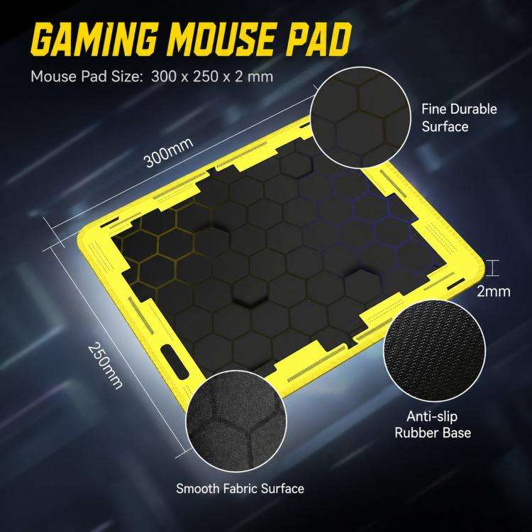 T-WOLF 5-In-1 PC Gaming Bundle Included Backlit Keyboard, Wired Mouse, Headset, Speakers And Mous...
