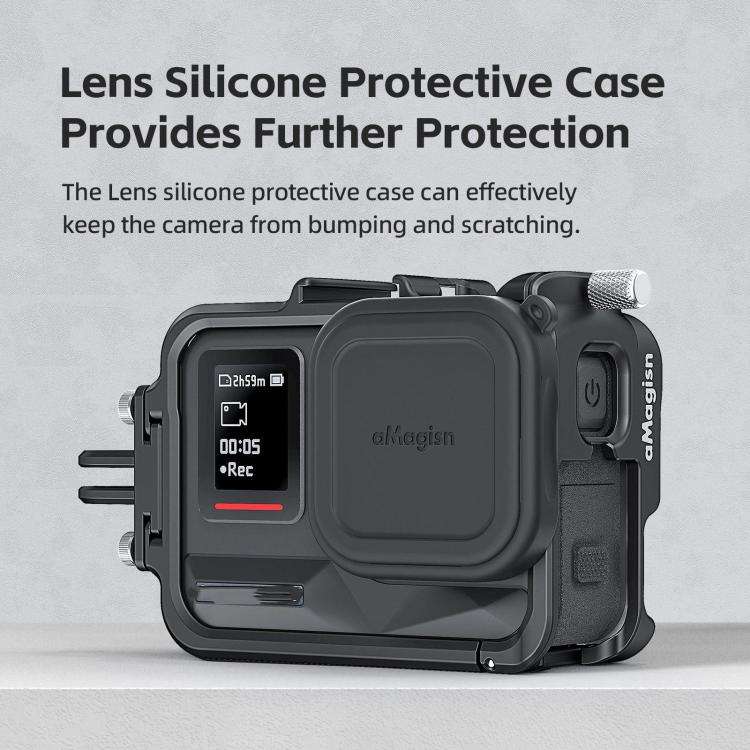 AMagisn Metal Frame Case For Insta360 Ace Pro 2 / Ace Pro / Ace Aluminum Utility Cage With Cold Shoe