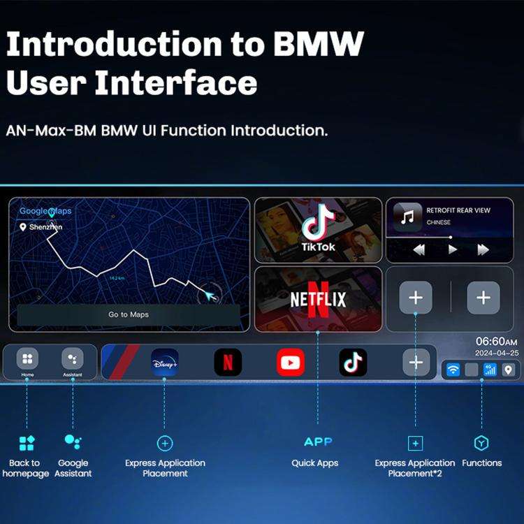 MMB Max-BM-Q4W For BMW 8+128G Wireless CarPlay Box Vehicle GPS Android System Video Convert Adapt...