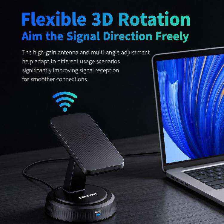 COMFAST CF-986BE PRO BE6500 WiFi 7 USB Adapter Tri-Band 6452Mbps Wireless Network Card, CF-986BE PRO