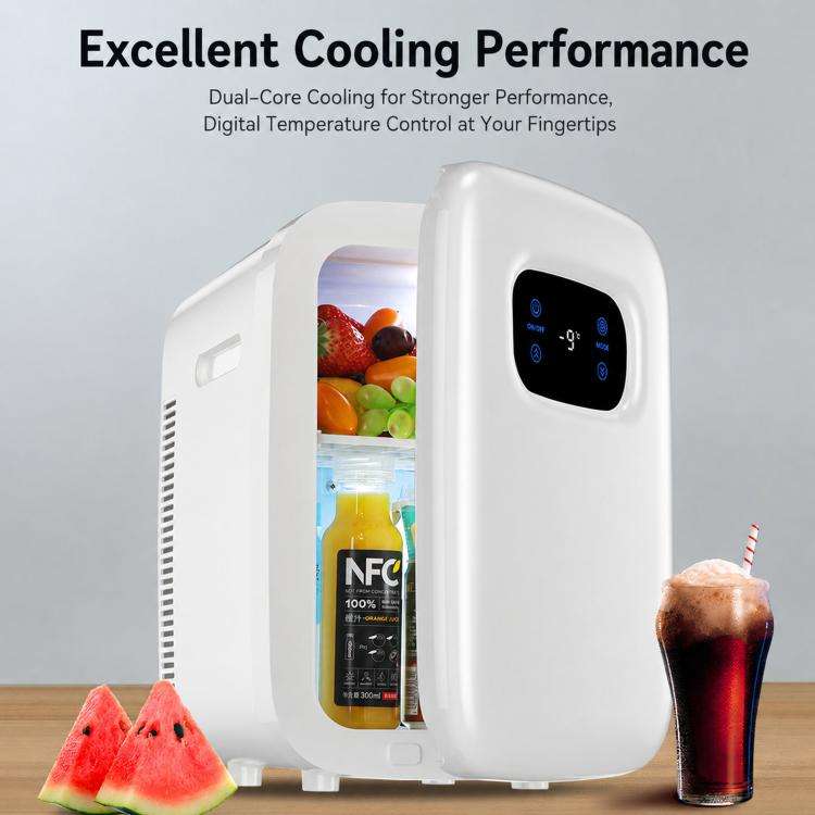 Kaijixiong Dual Core 20L Mini Digital Display Car Fridge Portable Silent Refrigerator For Car & H...