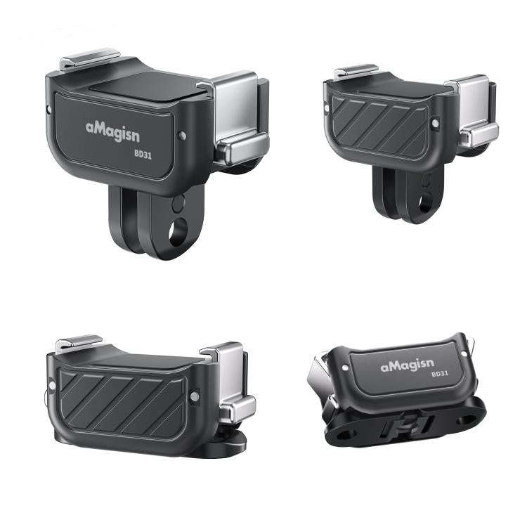 aMagisn Dual-Interface Quick Release Mount for DJI Pocket 4 / 3, Standard Mount, Charging Mount