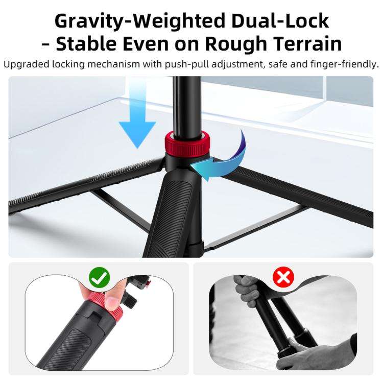 For Insta360 Ace Pro 2 / X5 BRDRC 1.6m Ball Head Quick-Release Tripod Selfie Extension Pole