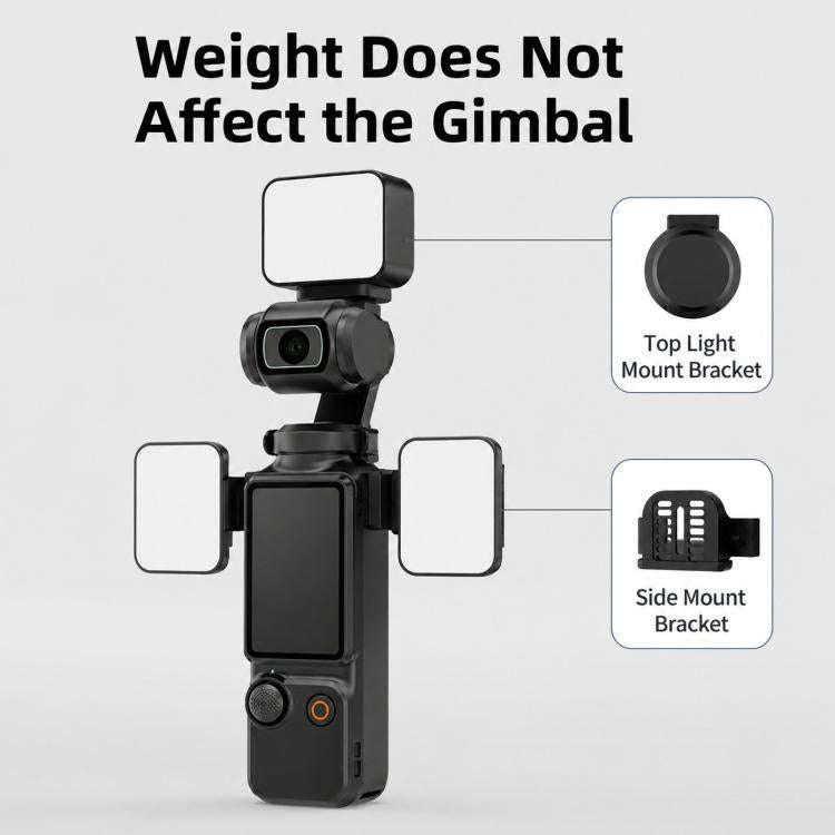 For DJI Osmo Pocket 3 Magnetic Fill Light Dimmable LED Vlog Video Light, Three Lamp, Dual Lamp, S...