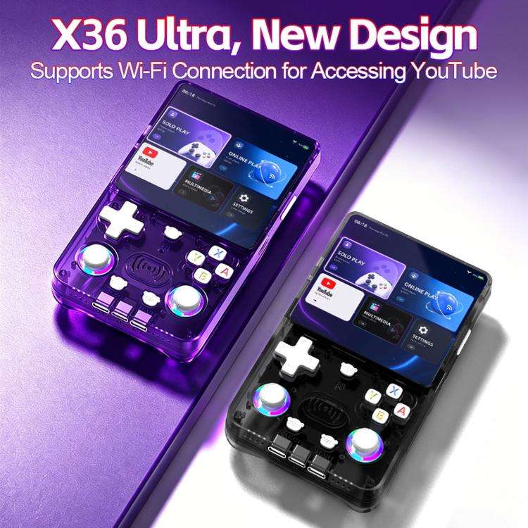 X36 Ultra 4.2-inch IPS Screen Retro Handheld Game Console Android 10.0 Gaming Device with WiFi, R...