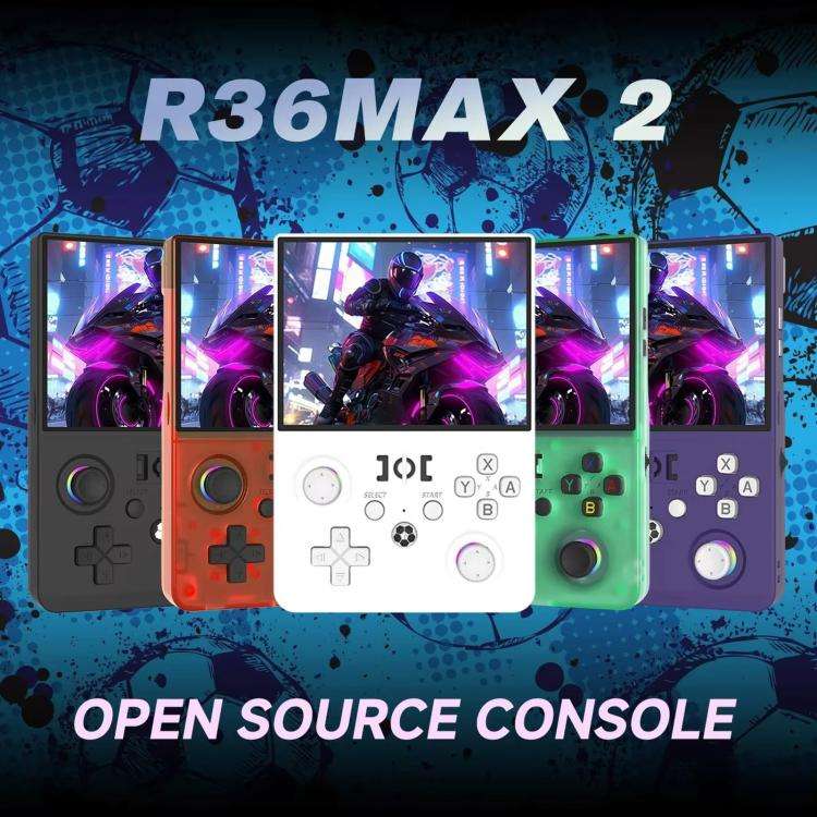 R36 MAX2 Retro Handheld Game Console 4.5inch Screen Linux Open Source, 2.4G WiFi Multiplayer, 64G...