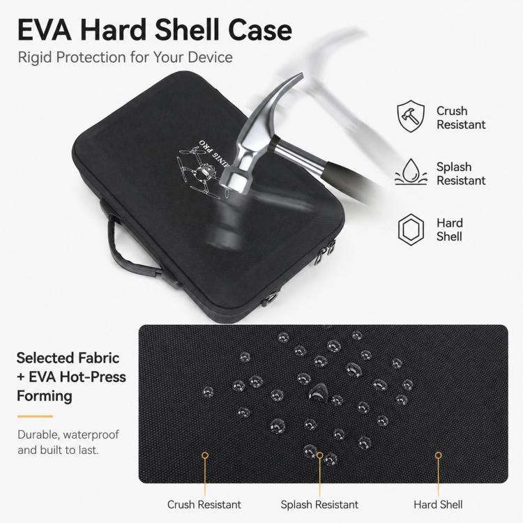 For DJI Mini 5 Pro Fly More Combo BKano Hard Shell Carrying Case Handbag With Shoulder Strap Comp...