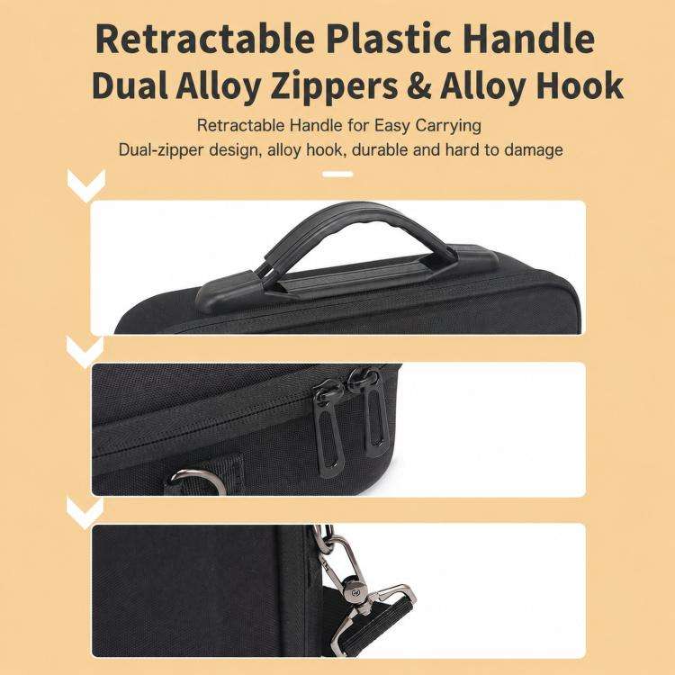 For DJI Mini 5 Pro Fly More Combo BKano Hard Shell Carrying Case Handbag With Shoulder Strap Comp...