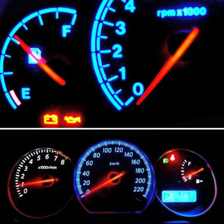 10 PCS T8.5 5050 Led 1 SMD Car Gauge Dash Bulb Dashboard Instrument Light Wedge Interior Lamp, Bl...