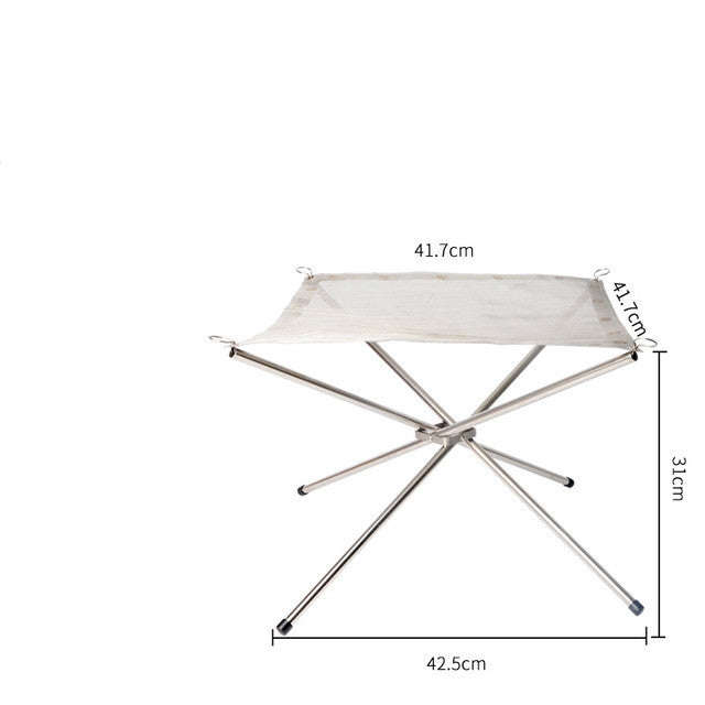 Outdoor Fire Burning Portable Solid Fuel Frame Folding Furnace Fire Rack Camping Tools
