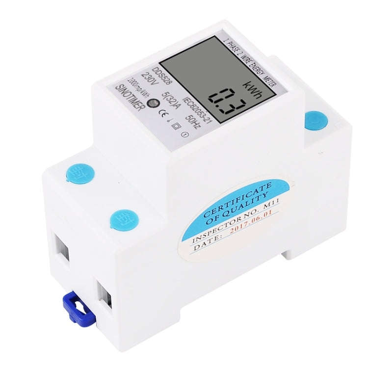 DDS528 5-32A 230V 50Hz Single-phase Household DIN Rail Electronic Multi-function Energy Meter, 23...