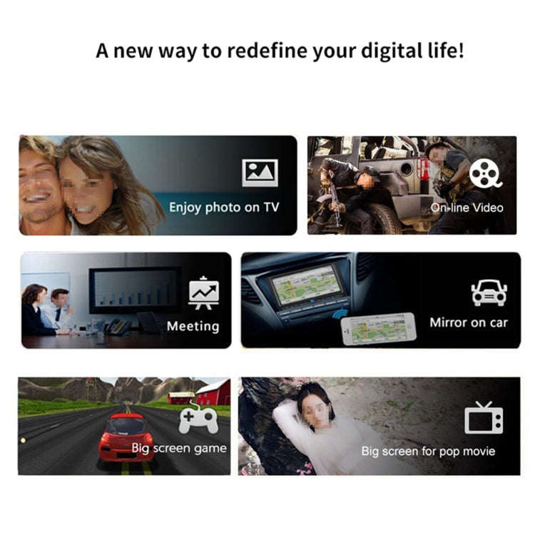 M4 Plus Wireless WiFi Display Dongle Receiver Airplay Miracast DLNA 1080P HDMI TV Stick for iPhon...