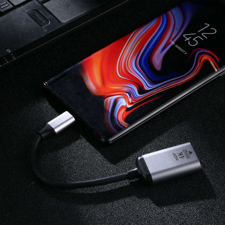 4K 60HZ Mini DP Female to Type-C / USB-C Male Connecting Adapter Cable, Mini DP Female to Type-C ...