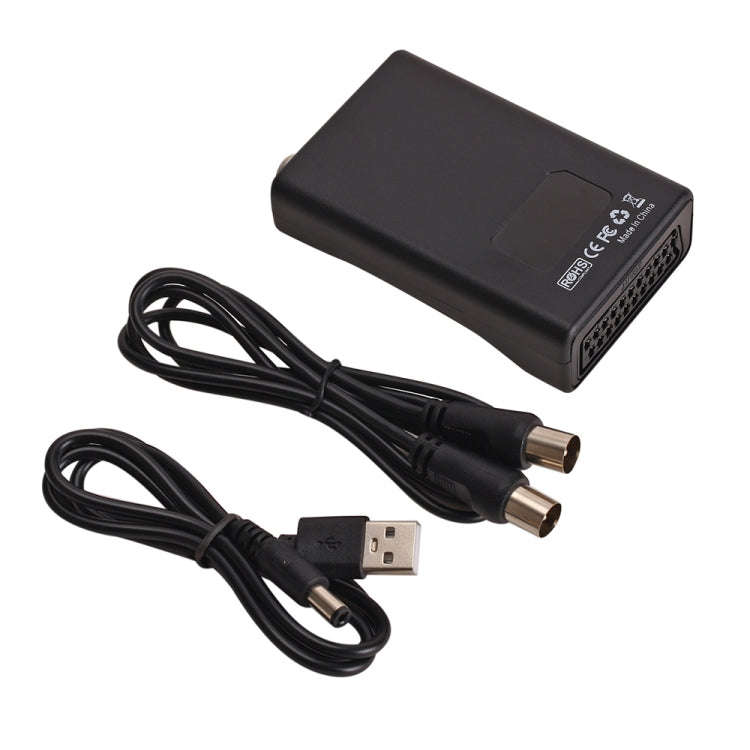 SCART to RF Video Converter, Support RF67.25MHz, 61.25MHz, SCART to RF