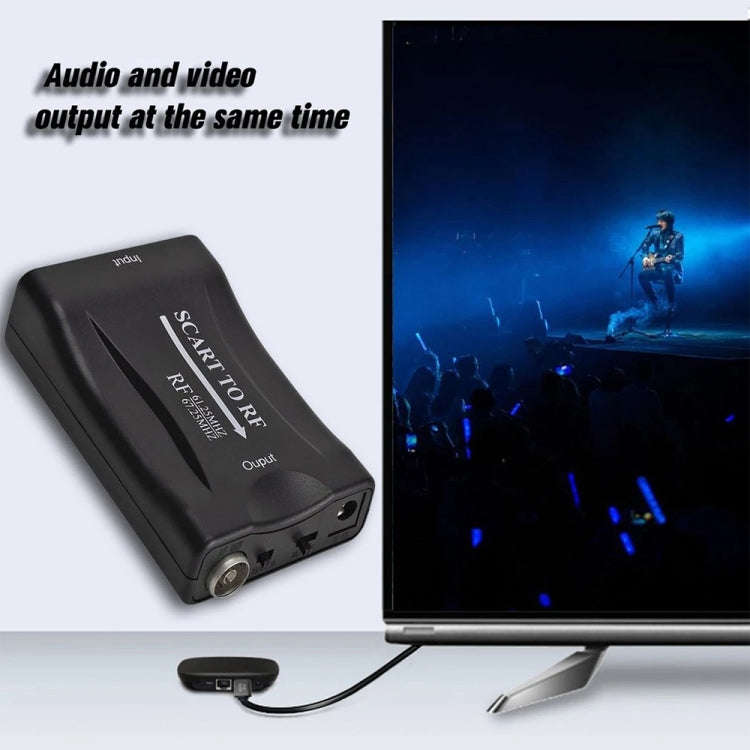 SCART to RF Video Converter, Support RF67.25MHz, 61.25MHz, SCART to RF