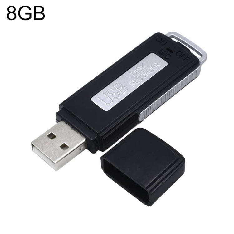 SK868 8GB Rechargeable Portable U-Disk Voice Recorder, 8GB
