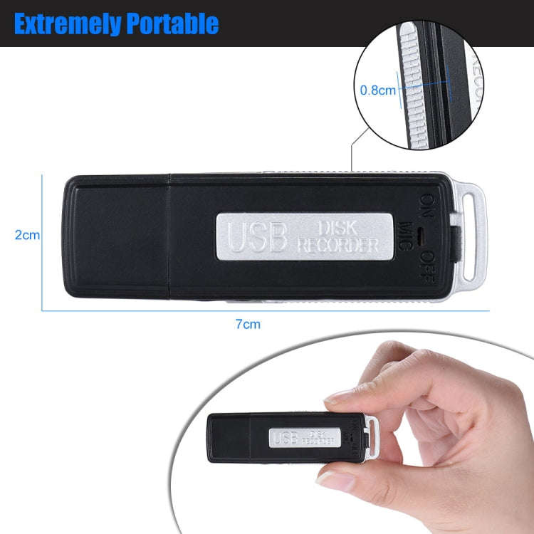 SK868 32GB Rechargeable Portable U-Disk Voice Recorder, 32GB