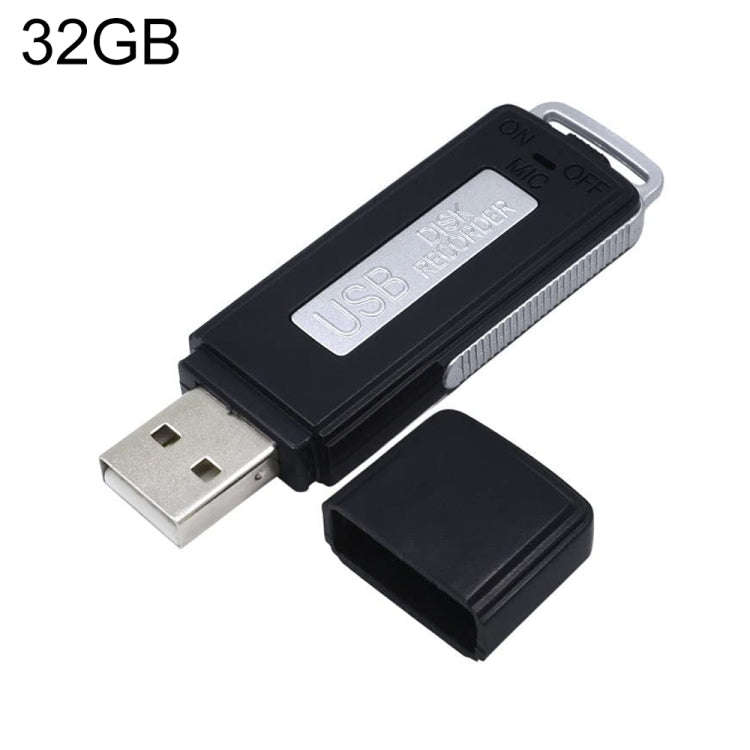 SK868 32GB Rechargeable Portable U-Disk Voice Recorder, 32GB