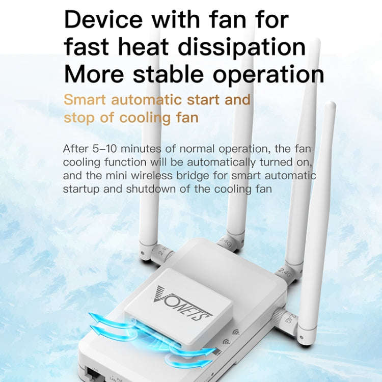 VONETS VAR600-H 600Mbps Wireless Bridge WiFi Repeater, With DC Adapter Set, With DC Adapter Set