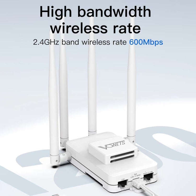 VONETS VAR600-H 600Mbps Wireless Bridge WiFi Repeater, With Power Adapter + DC Adapter Set, With ...