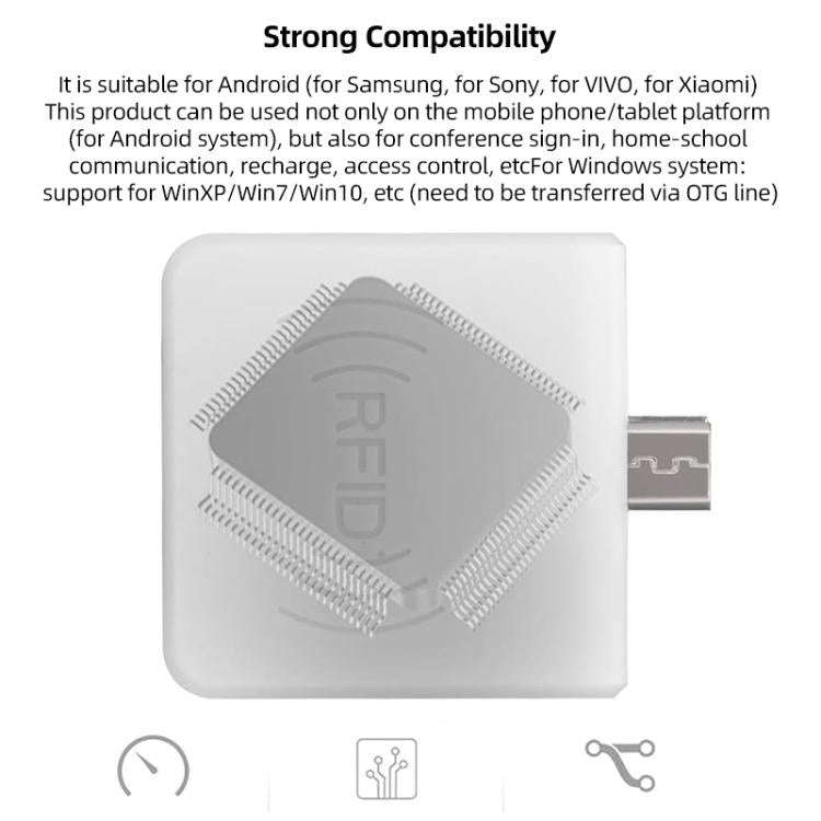 Micro USB 125K RFID OTG Imitation Keyboard Phone Reader, Micro USB 125K