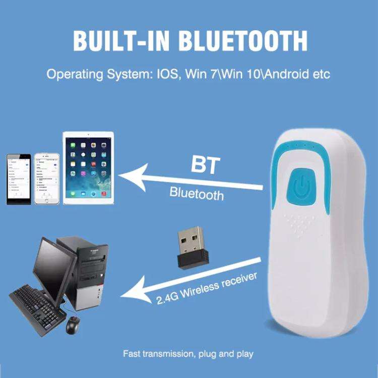 125KHz ID Card Reader Bluetooth RFID 1D/2D Code Scanning Access Control Key, 125KHz