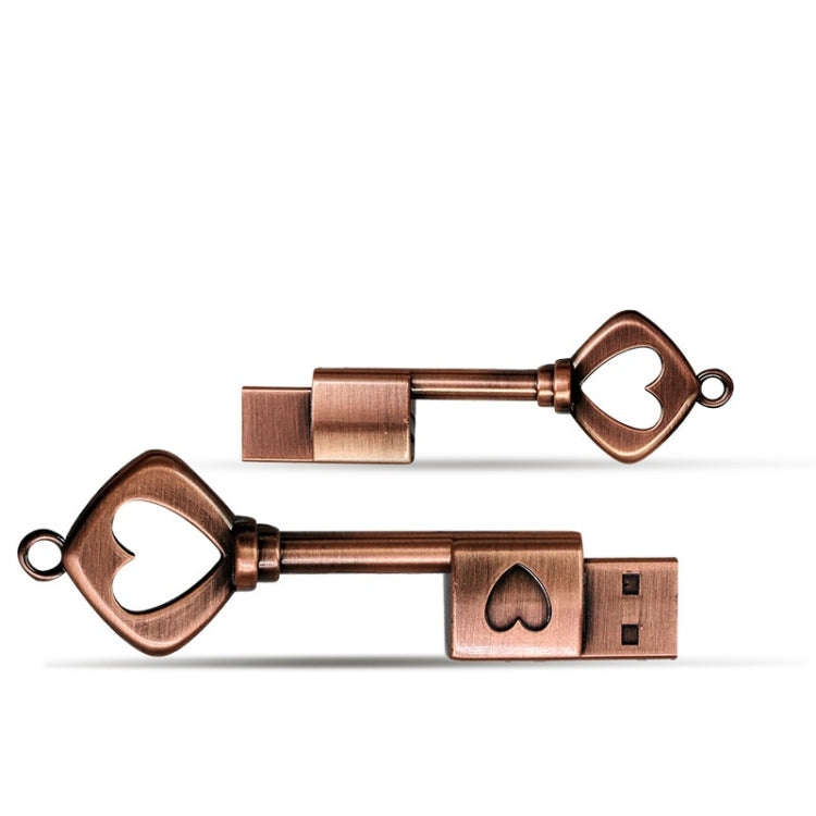 MicroDrive 4GB USB 2.0 Copper Love Key U Disk, 4GB