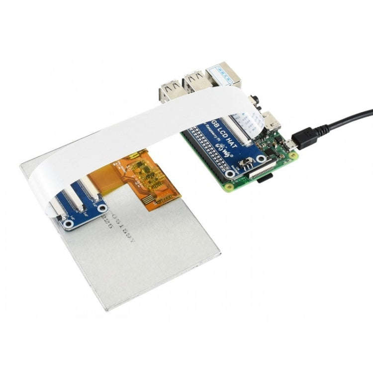 Waveshare 5.0 inch 800x480 IPS Display for Raspberry Pi, DPI interface, No Touch, 5.0 inch No Touch
