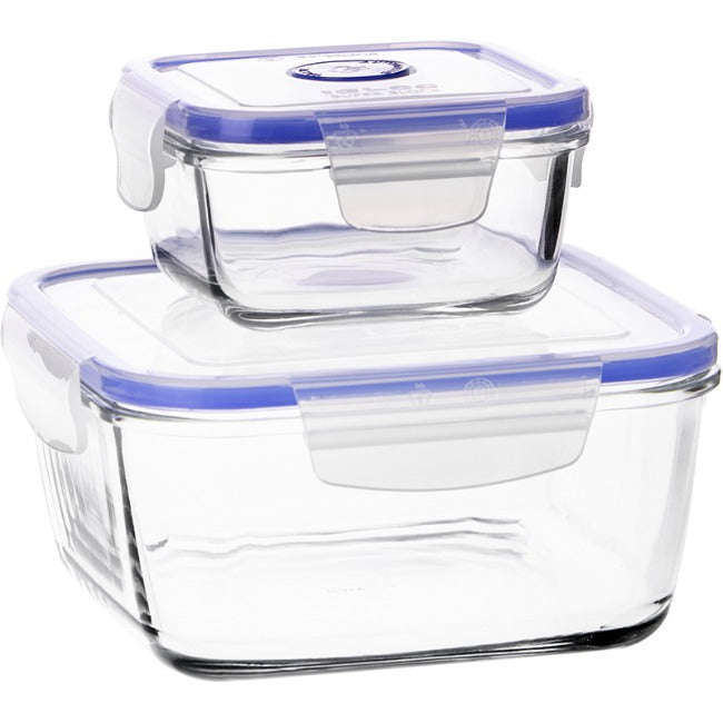 Borgonovo Superblock Square Food Storage Containers, Set Of 2