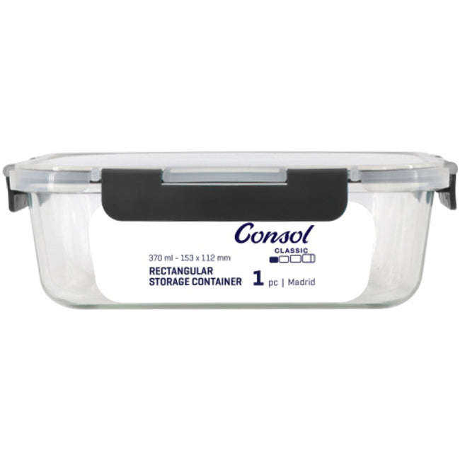 Consol Madrid Rectangular Glass Storage Container