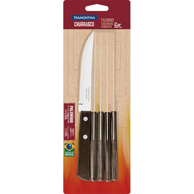Tramontina Churrasco 13cm Steak Knife Set, Set Of 6