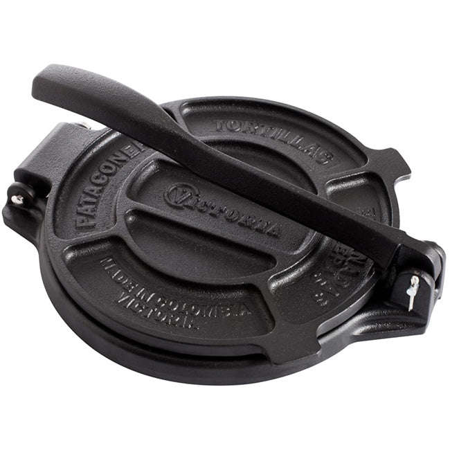 Victoria Seasoned Cast Iron Tortilla Press, 25cm