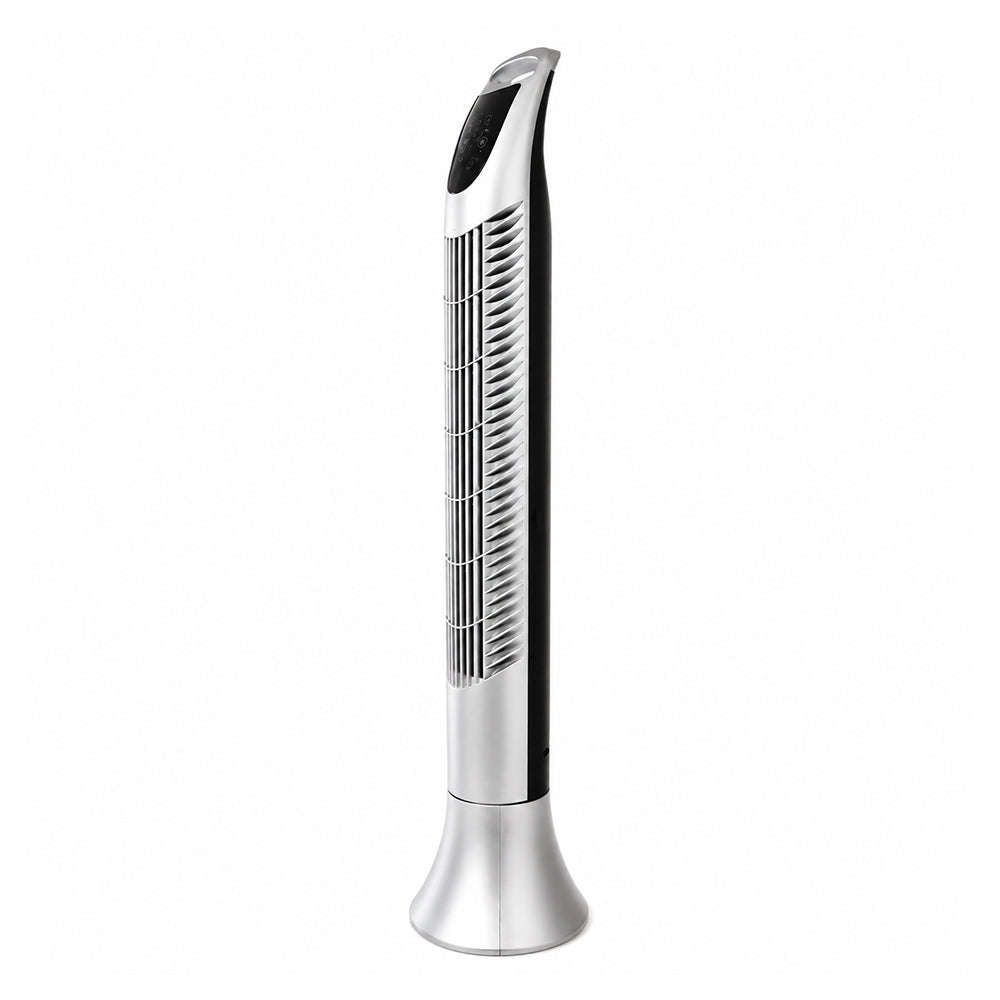 Alva Silver Plastic Tower Fan with Remote Control