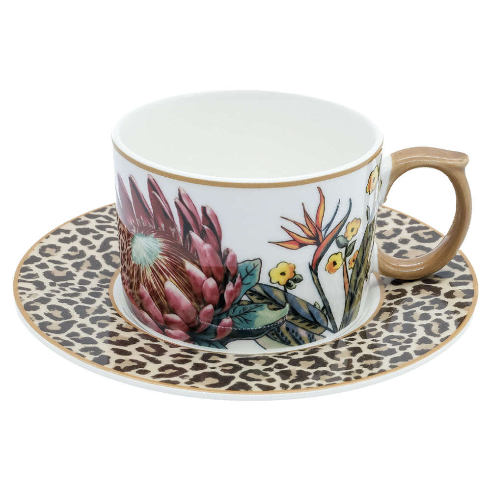 Jenna Clifford Wild Bloom Cups & Saucers, Set of 4