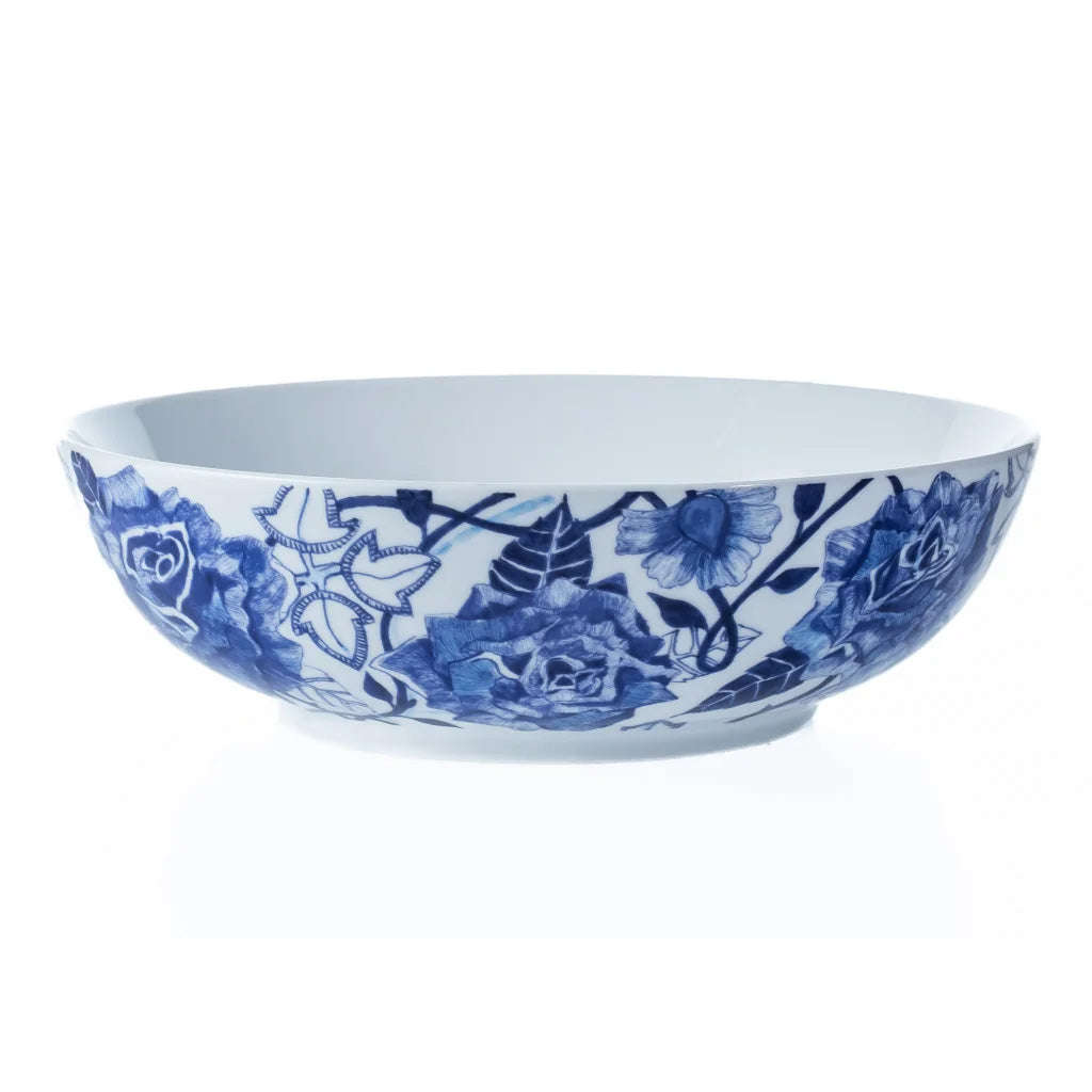 Jenna Clifford Peacock Sapphire Garden Salad Bowl, 22.5cm