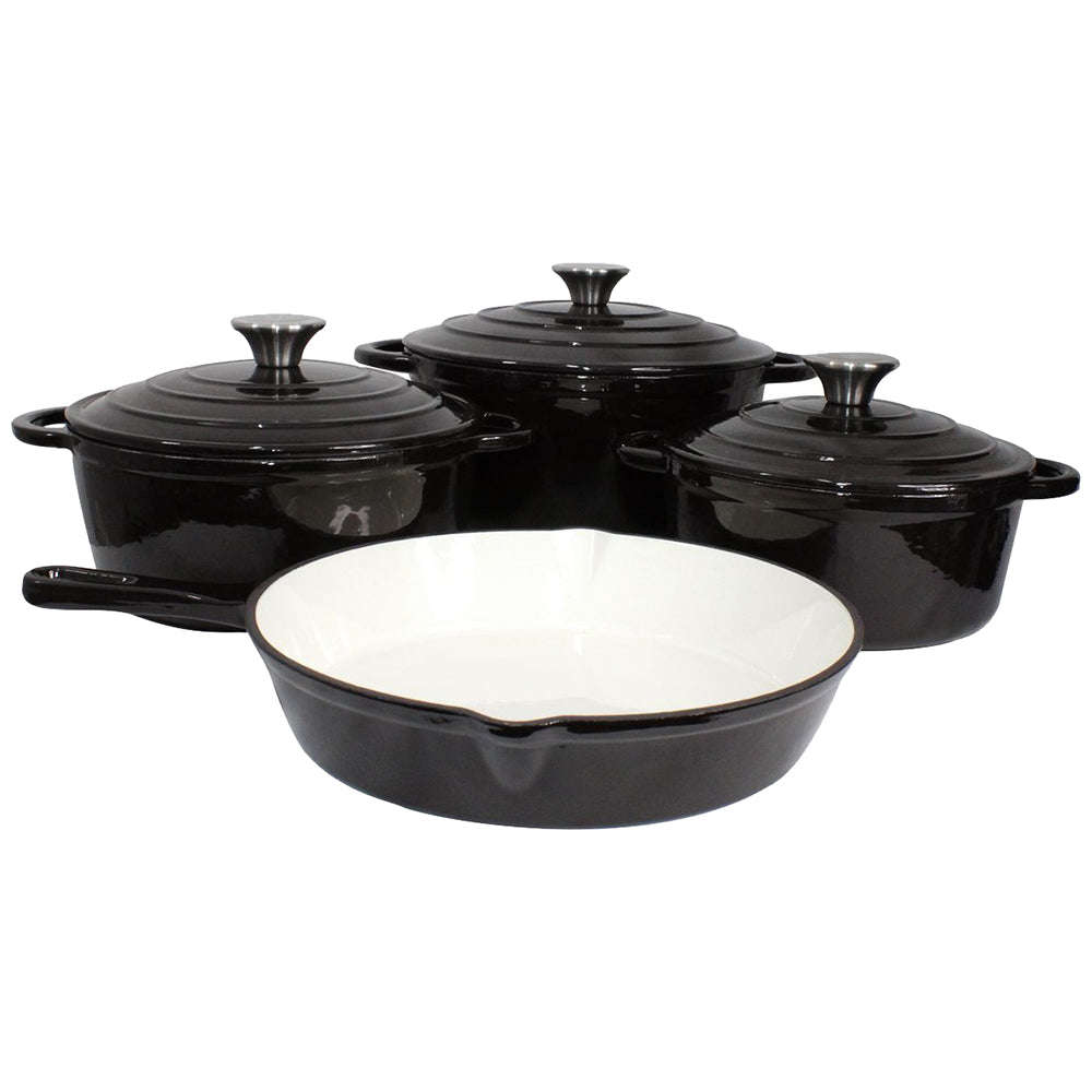 Royal Enamelled Cast Iron Cookware set, 7pc