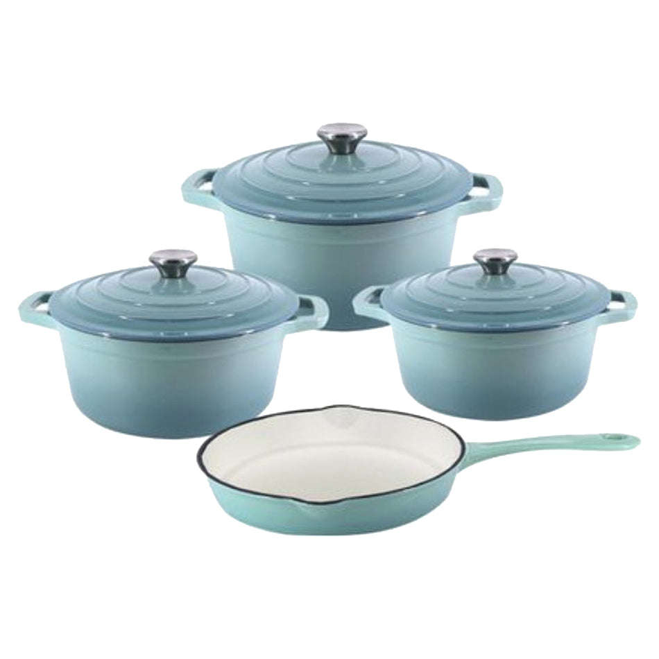 Royal Enamelled Cast Iron Cookware set, 7pc