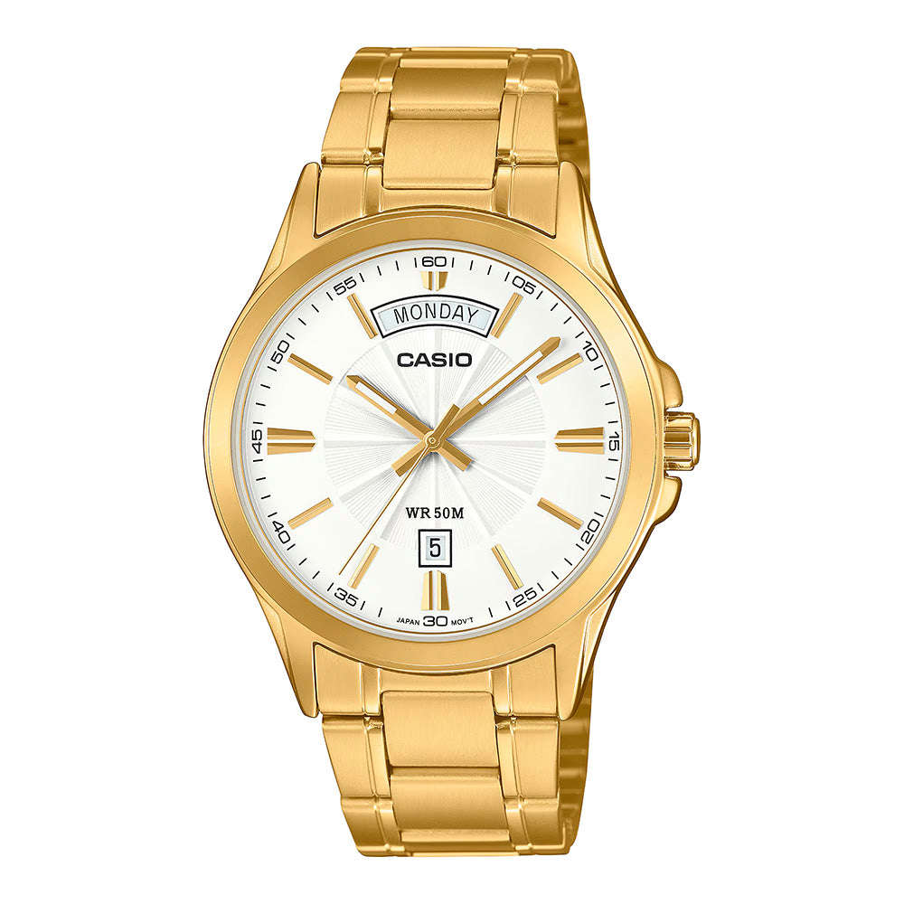 Casio Standard Men's 50m Analogue Wrist Watch, MTP-1381GD-7AVDF
