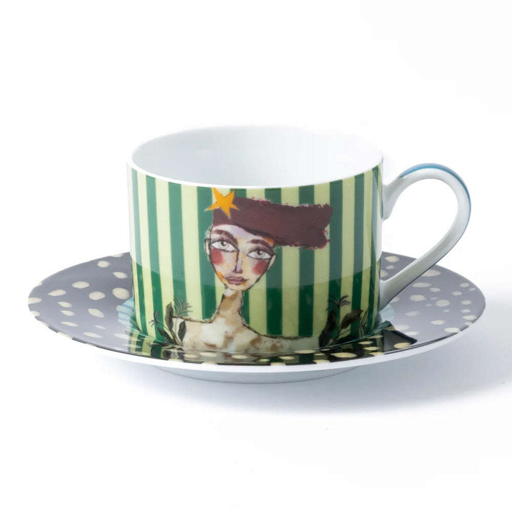 Olivia Princess Porcelain Cups & Saucers, Set of 2