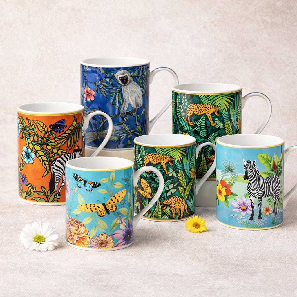 Omada Iconics Blue Butterfly Mug, 350ml