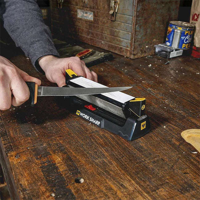 Work Sharp BenchStone Knife Sharpener with TriBrasive & Pivot Response