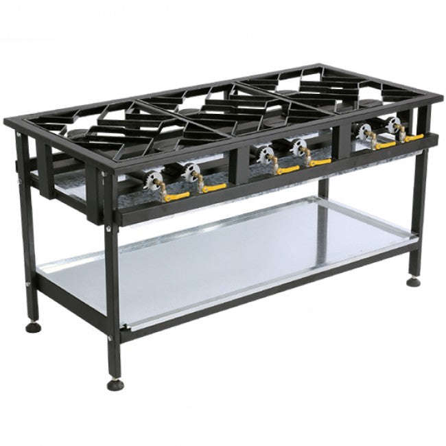 Anvil 6 Burner Gas Boiling Table, Staggered