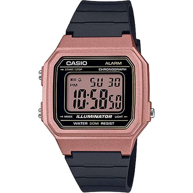 Casio Standard Men's 50m Digital Wrist Watch, W-217HM