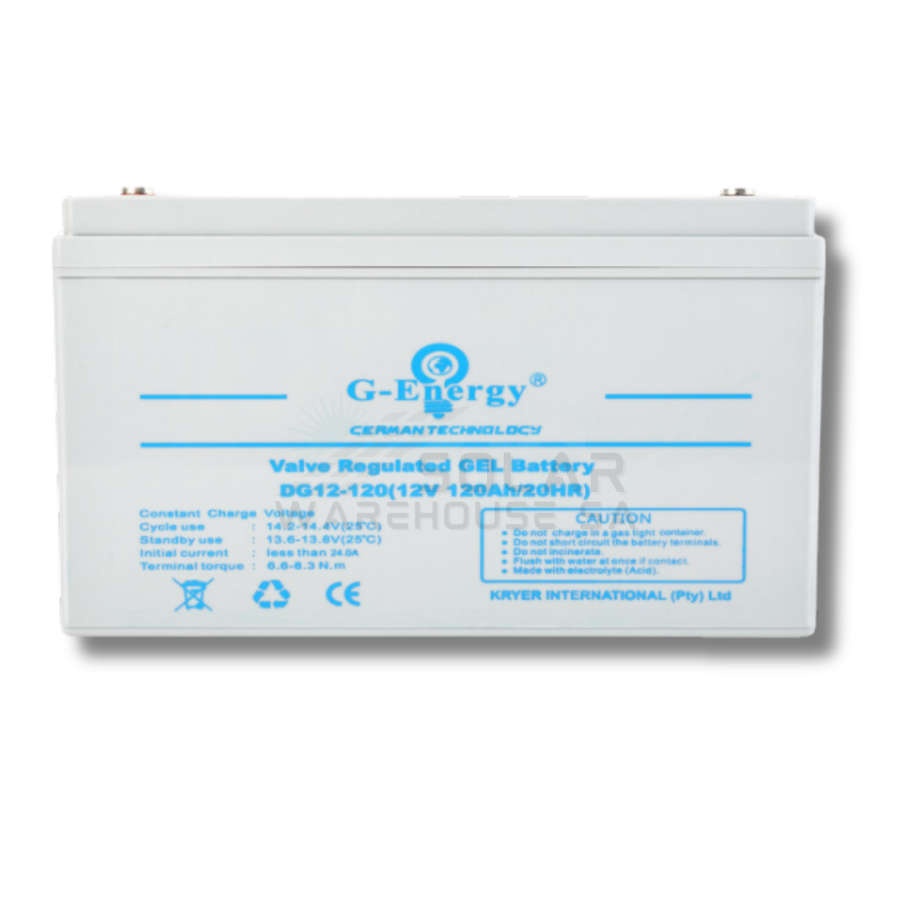 120 AH 12v G-Energy German Tech Deep Cycle Gel Battery