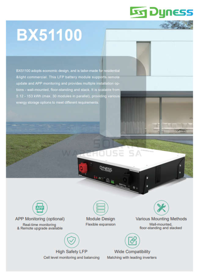 DYNESS Lithium Battery BX51100(51.2V100AH 5.12KWH)